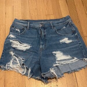 American Eagle Outfitters Distressed Blue Jean Shorts